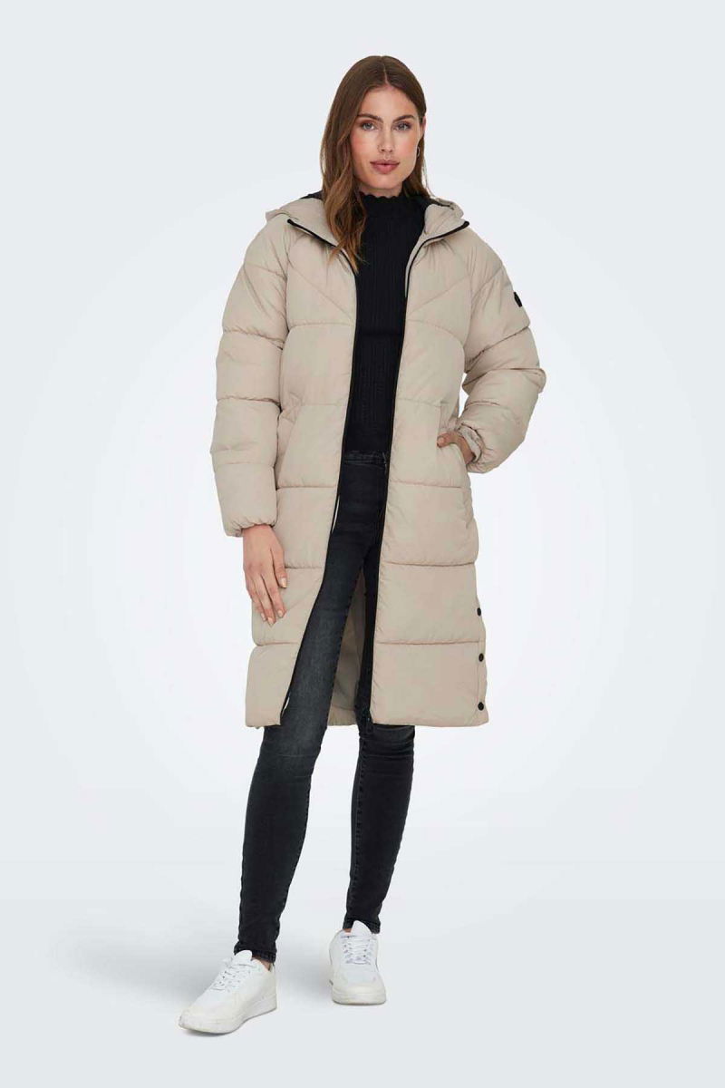Only Kadın Onlnewamanda Kapüşonlu Puffer Kaban 15304786 Taş - Only