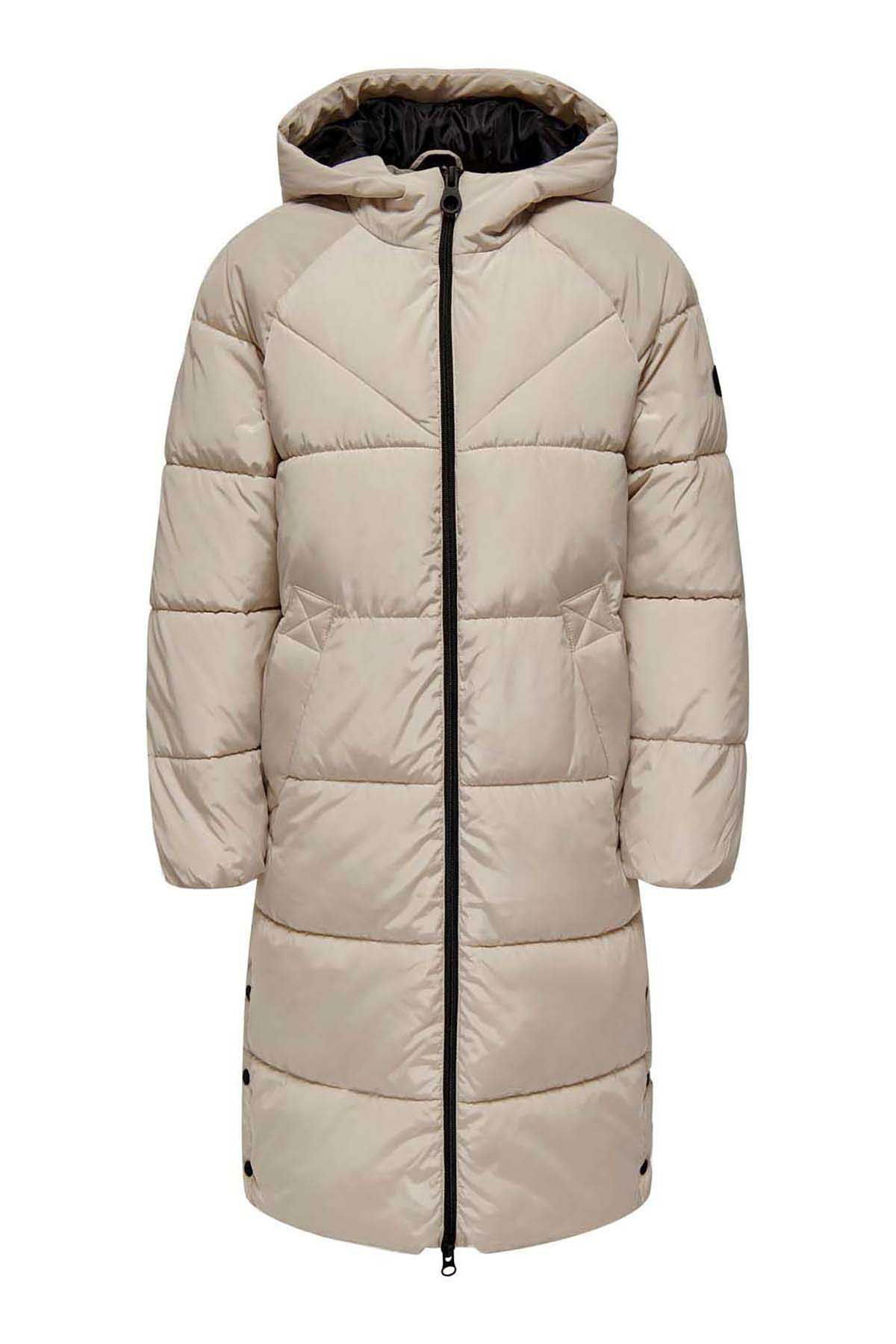 Only Kadın Onlnewamanda Kapüşonlu Puffer Kaban 15304786 Taş - 6