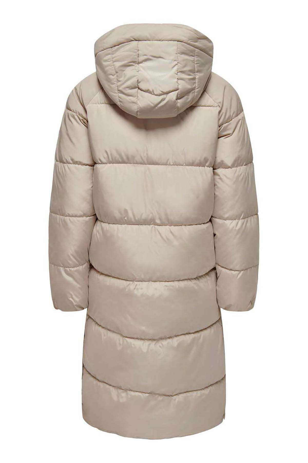Only Kadın Onlnewamanda Kapüşonlu Puffer Kaban 15304786 Taş - 7