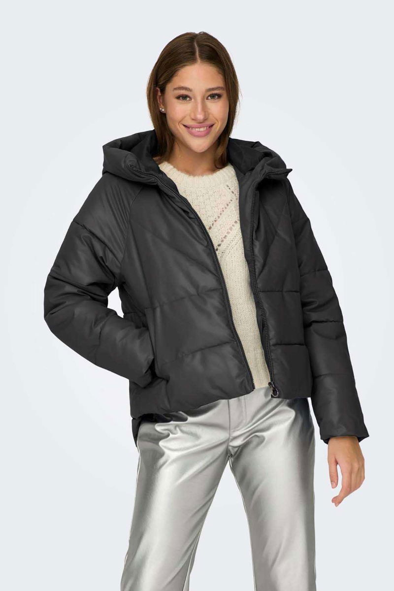 Only Kadın Onlnewanja Kapüşonlu Mont 15297083 Siyah - Only