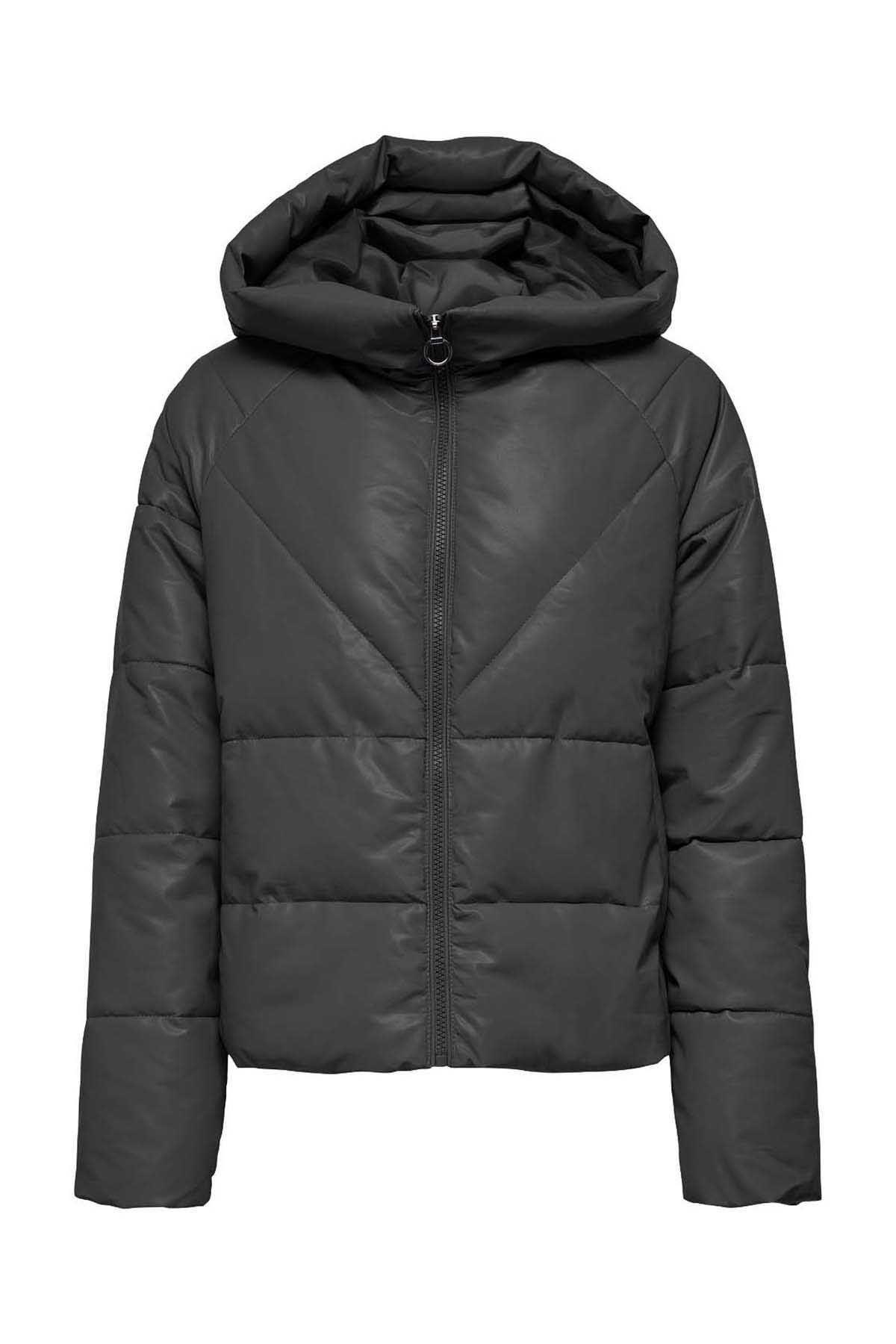 Only Kadın Onlnewanja Kapüşonlu Mont 15297083 Siyah - 3