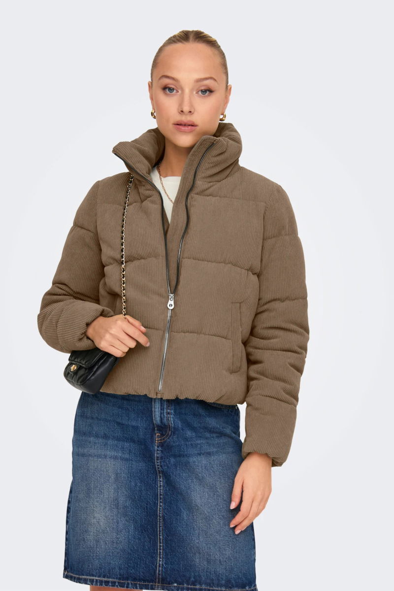 Only Kadın Onlnewdolly Dik Yaka Şişme Mont 15304768 Kahverengi - Only