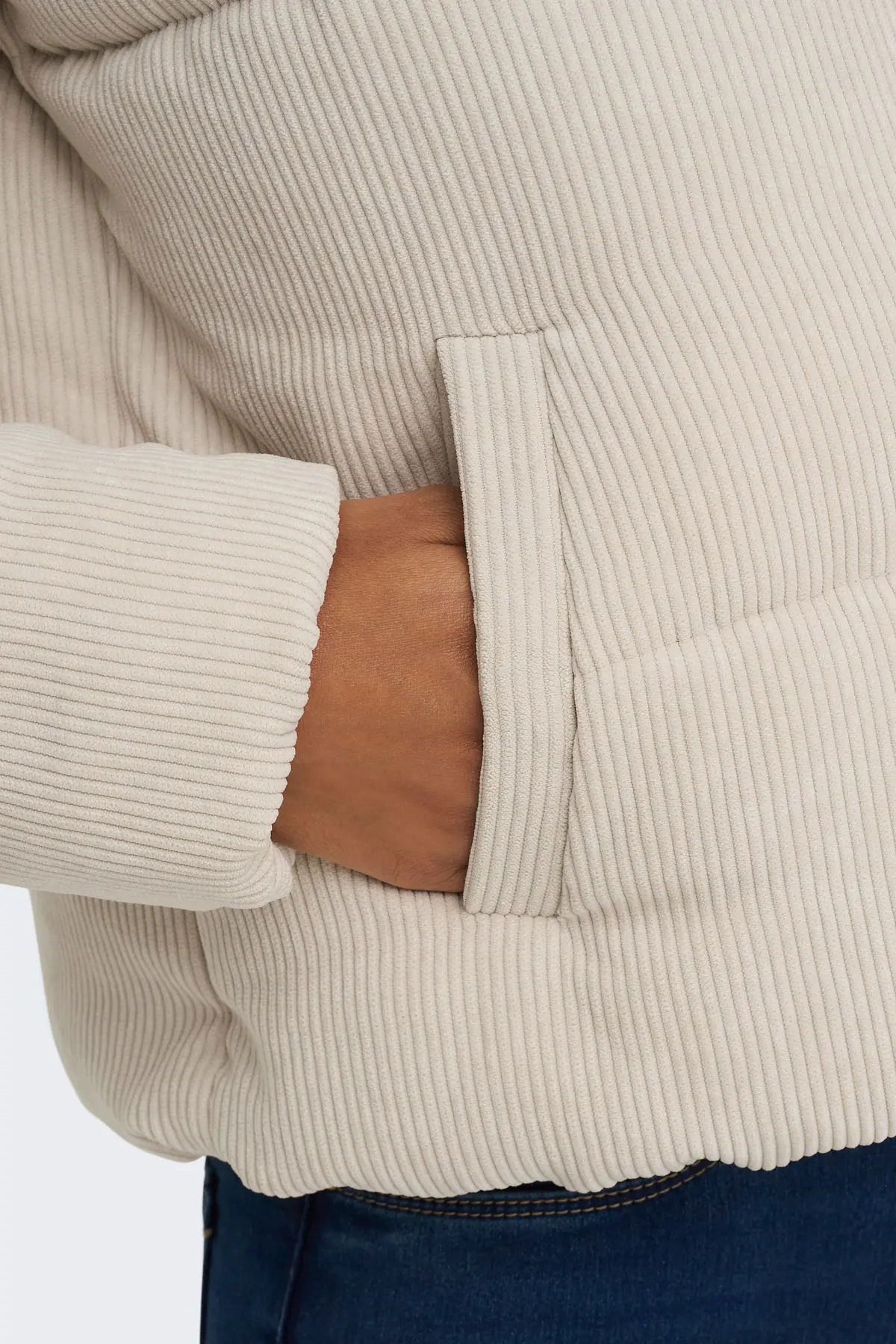 Only Kadın Onlnewdolly Dik Yaka Şişme Mont 15304768 Taş - 4