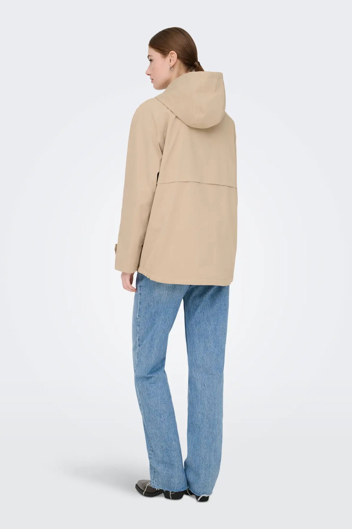 Only Kadın Onlorchıd Kapüşonlu Fermuar ve Çıt Çıtlı Mevsimlik Mont 15367940 Humus - 5