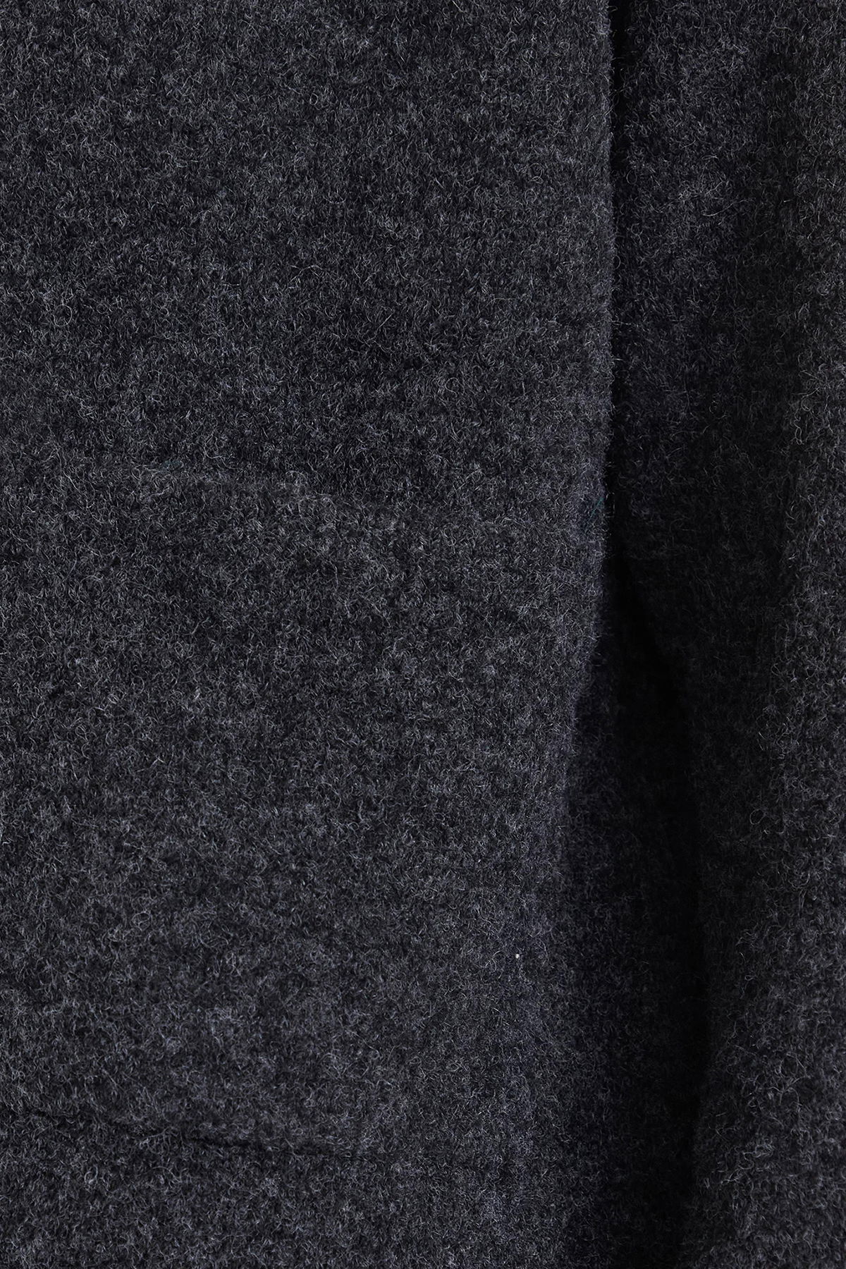 Only Kadın Onlpıemonte Sıfır Yaka Torba Cepli Yünlü Hırka 15344118 Koyu Gri - 4