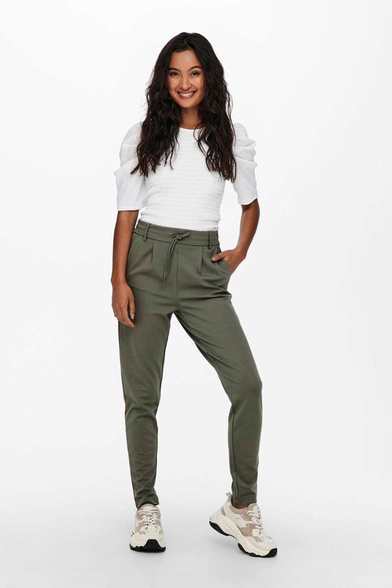 Only Kadın Onlpoptrash Belden Bağlamalı Pantolon 15115847 Haki - Only