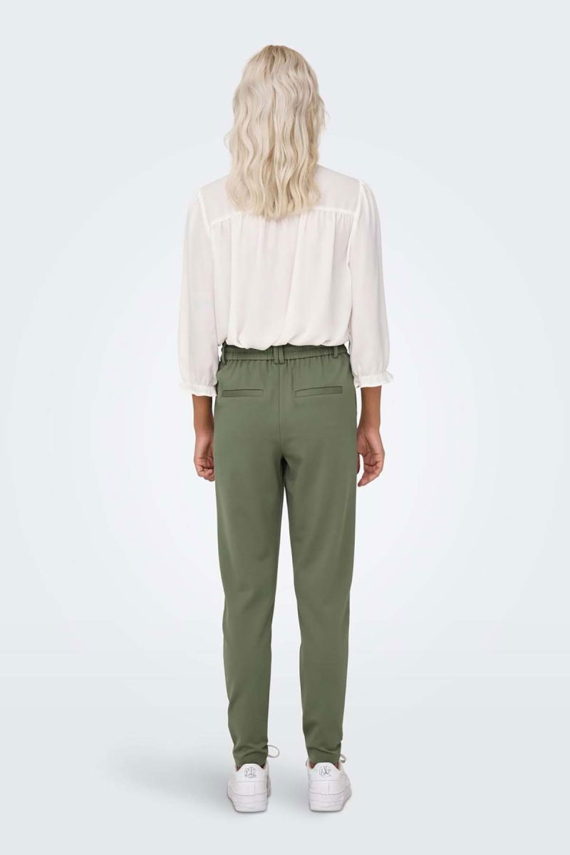 Only Kadın Onlpoptrash Belden Bağlamalı Pantolon 15115847 Koyu Yeşil - 4