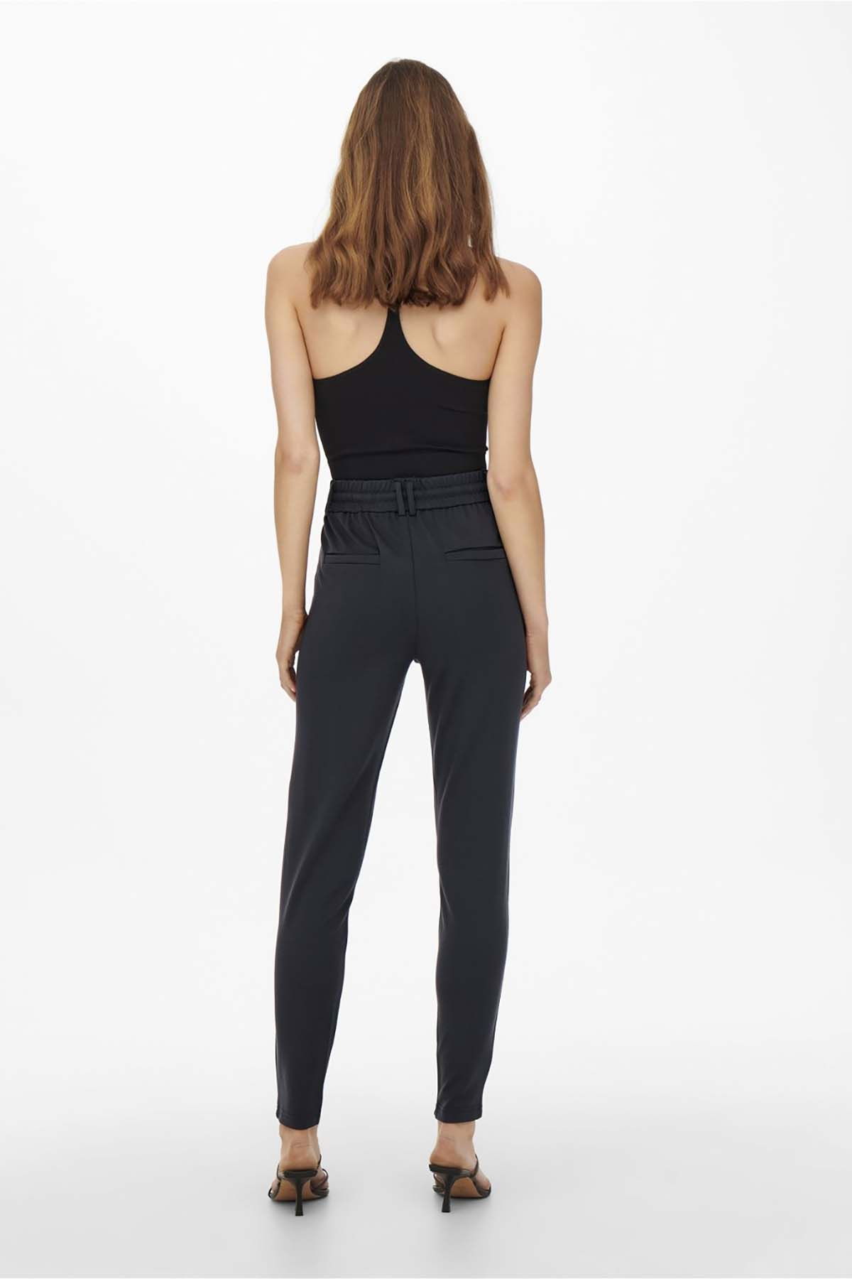 Only Kadın Onlpoptrash Belden Bağlamalı Pantolon 15115847 Lacivert - 4