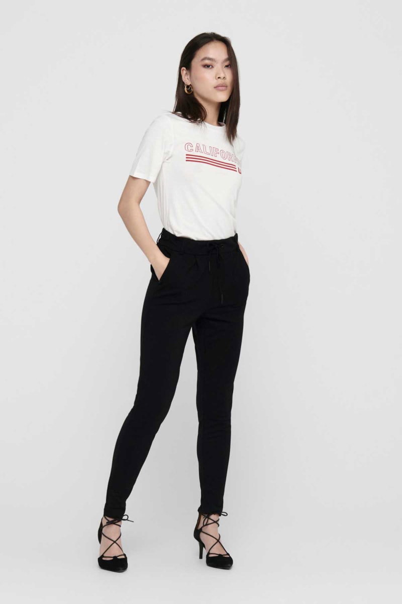 Only Kadın Onlpoptrash Belden Bağlamalı Pantolon 15115847 Siyah - Only