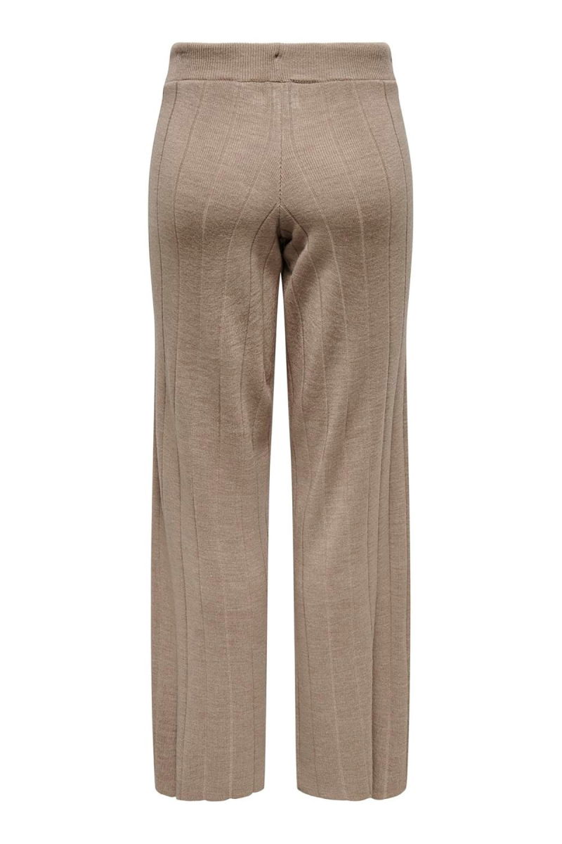 Only Kadın Onltess İp Detaylı Rahat Kalıp Örme Pantolon 15327675 Sütlü Kahve - 2