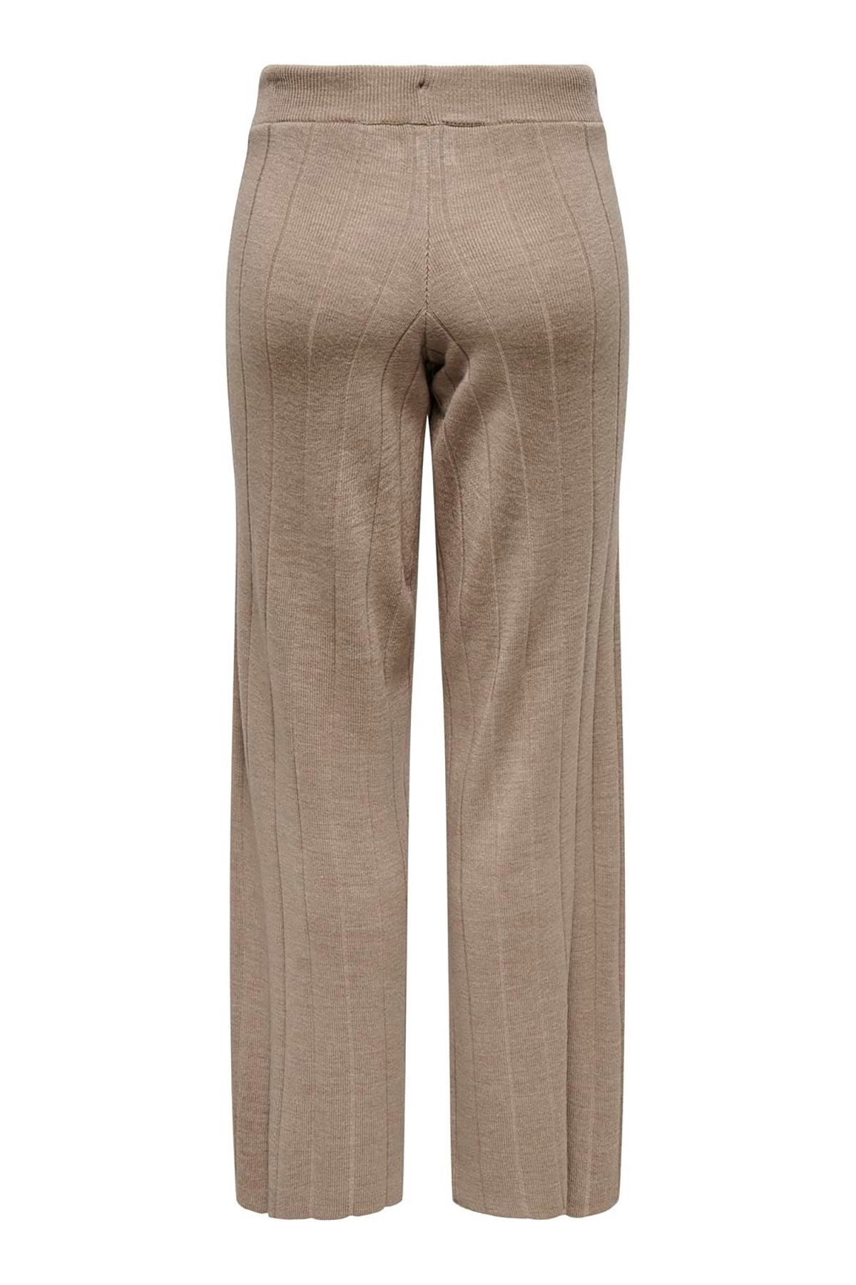 Only Kadın Onltess İp Detaylı Rahat Kalıp Örme Pantolon 15327675 Sütlü Kahve - 2