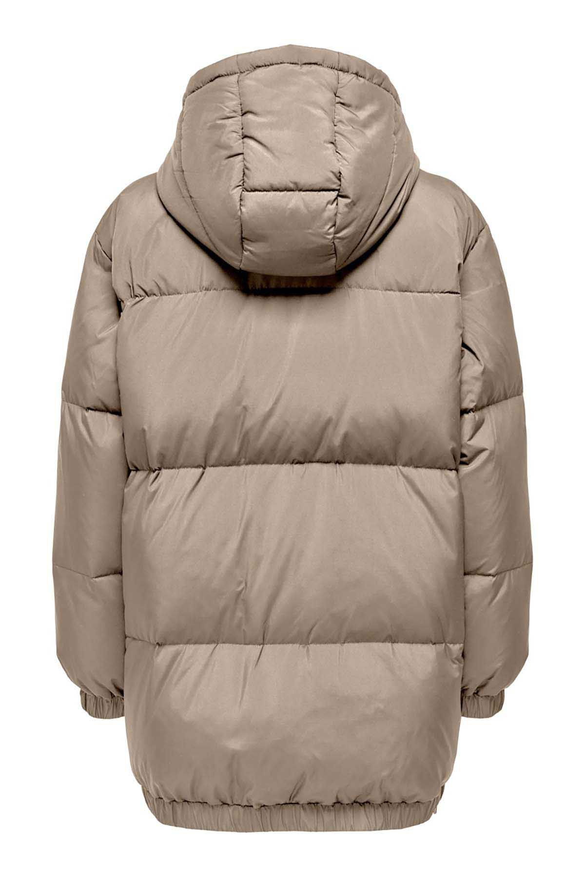 Only Kadın Onlvılma Kapüşonlu Şişme Mont 15294690 Vizon - 2