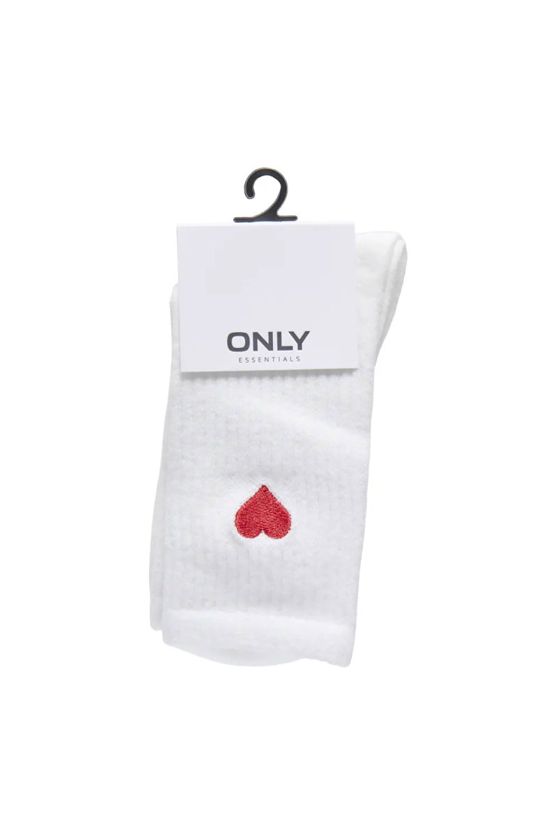 Only Kadın Onlsophıa Pamuklu Çorap 15374252 Beyaz-Kırmızı - 2