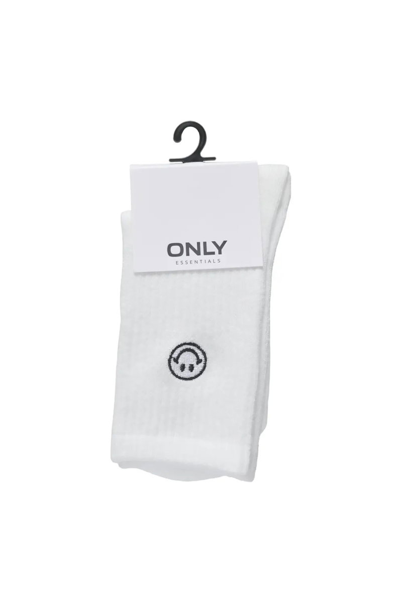 Only Kadın Onlsophıa Pamuklu Çorap 15374252 Beyaz-Siyah - 2