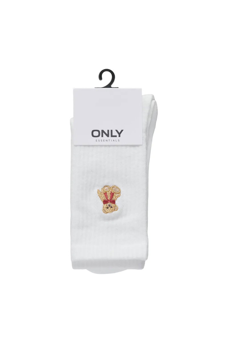 Only Kadın Onlsophıa Pamuklu Çorap 15374252 Beyaz-Turuncu - 2