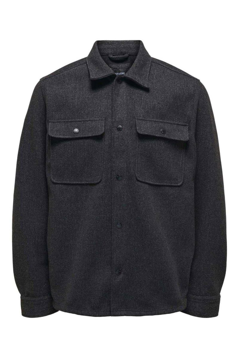 Only & Sons Erkek Onsash Regular Fit Çift Cep Gömlek 22023564 Siyah - 6