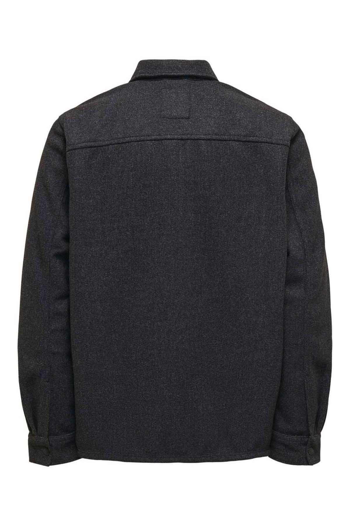 Only & Sons Erkek Onsash Regular Fit Çift Cep Gömlek 22023564 Siyah - 7