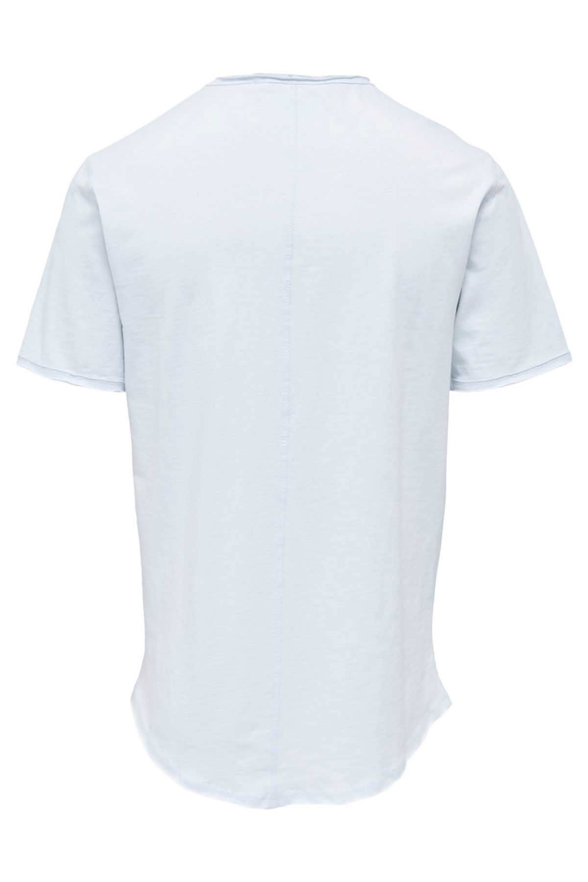 Only & Sons Erkek Onsbenne Bisiklet Yaka T-Shirt 22017822 Açık Mavi - 7