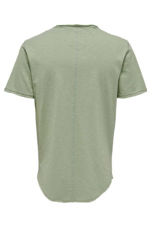 Only & Sons Erkek Onsbenne Bisiklet Yaka T-Shirt 22017822 Yeşil - 7