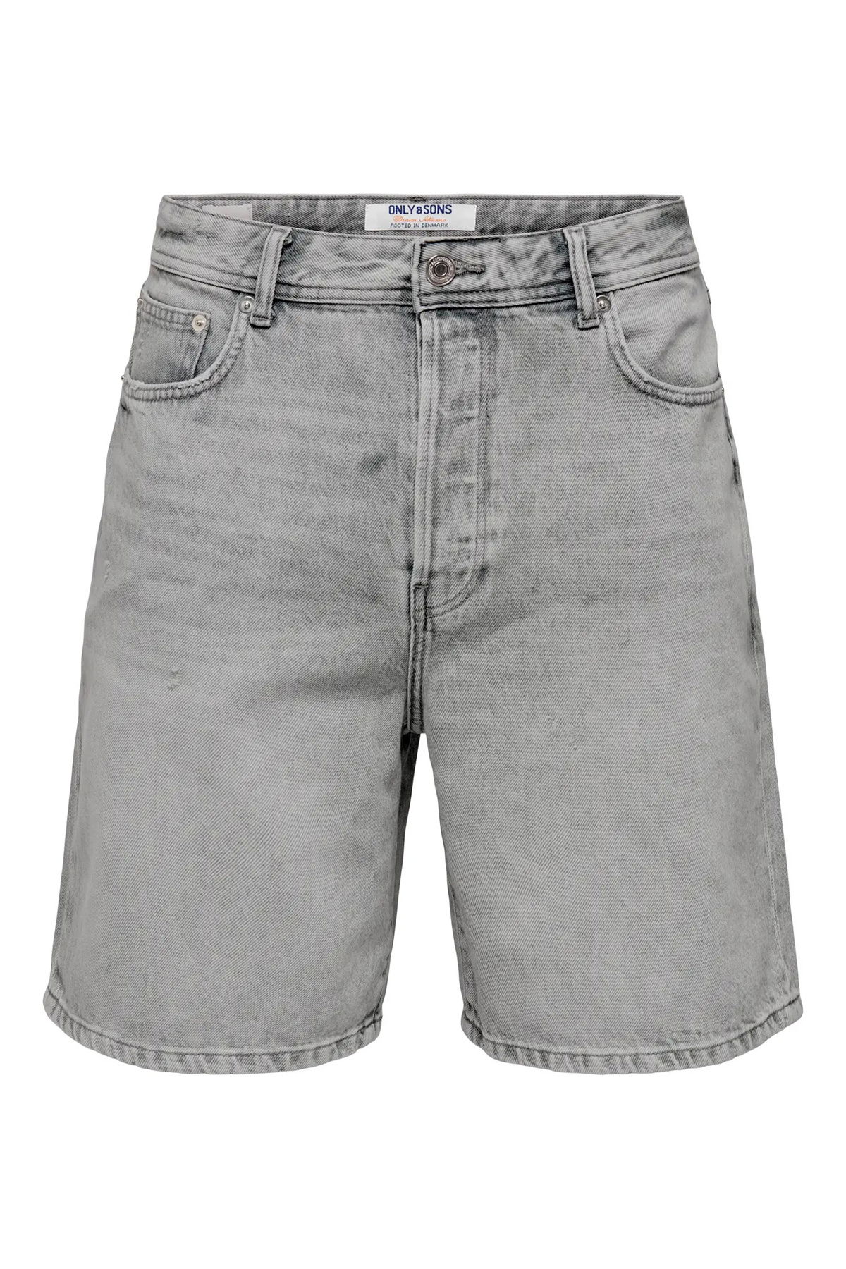 Only & Sons Erkek Onsfade Rahat Kalıp Jean Şort 22033157 Gri - 1