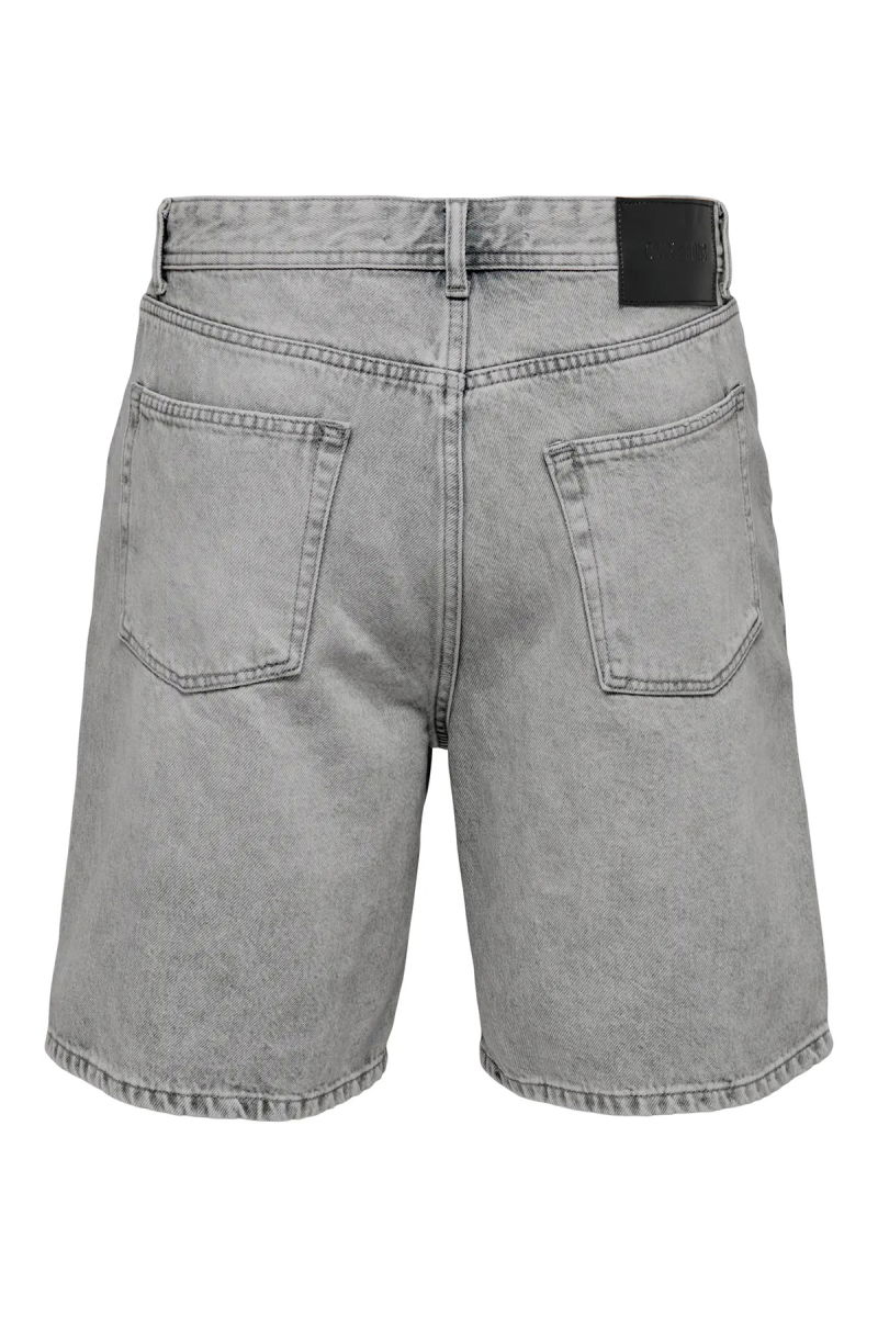 Only & Sons Erkek Onsfade Rahat Kalıp Jean Şort 22033157 Gri - 2