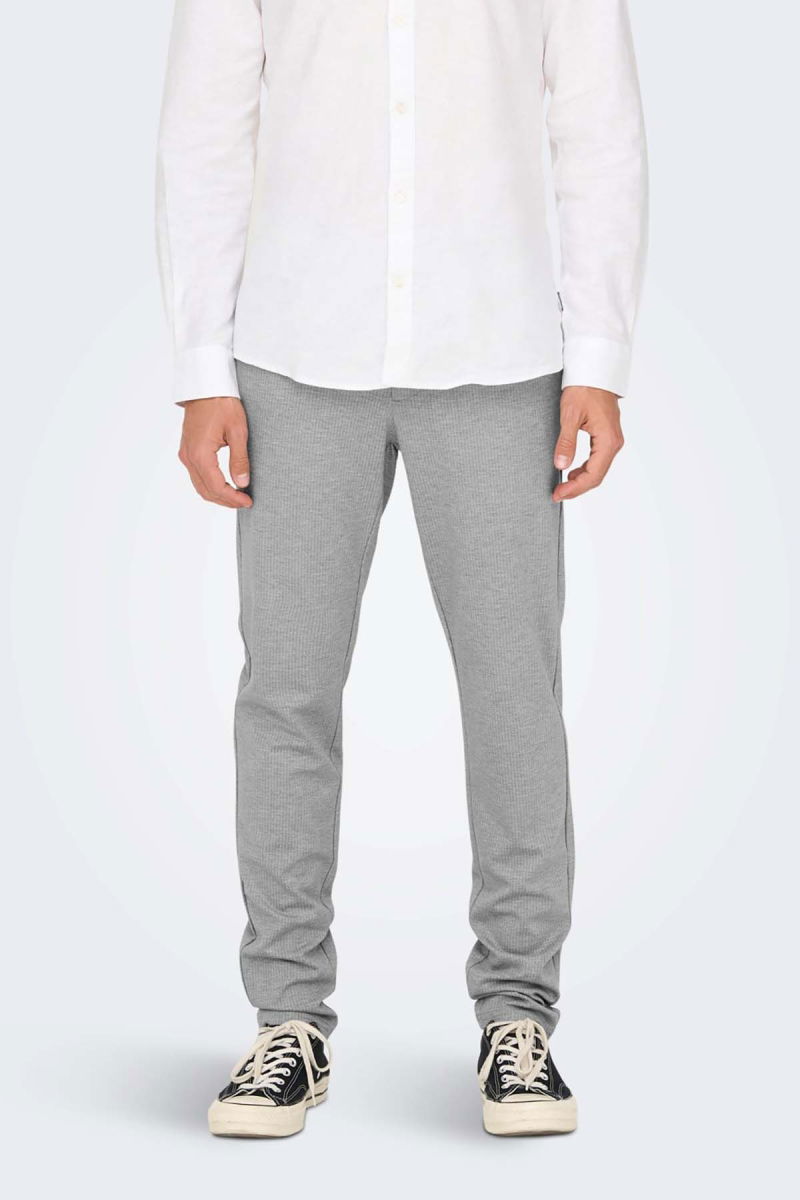 Only & Sons Erkek Onsmark Çizgili Chino Pantolon 22024957 Bej - 3