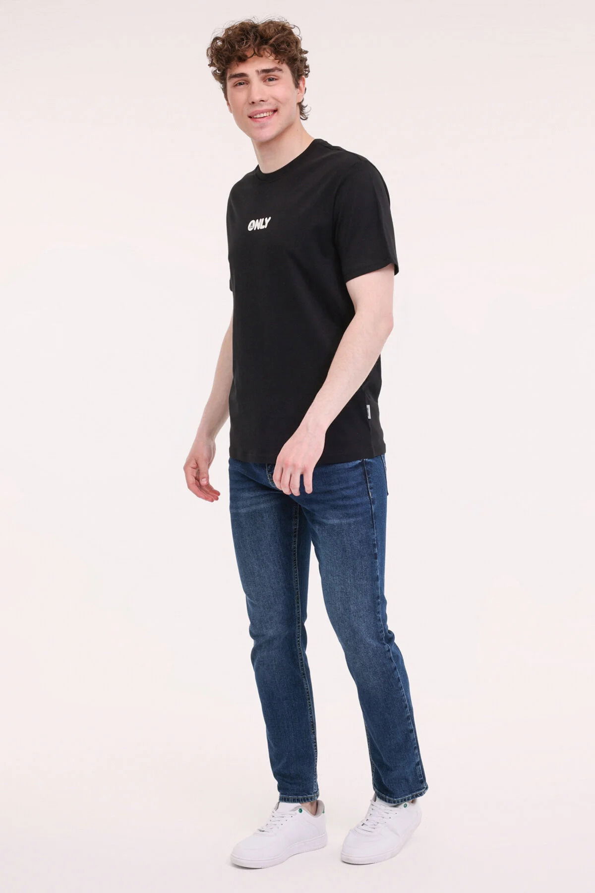 Only & Sons Erkek Onspalm Rahat Kalıp Kısa Kollu %100 Pamuk T-Shirt 22034497 Siyah - 2