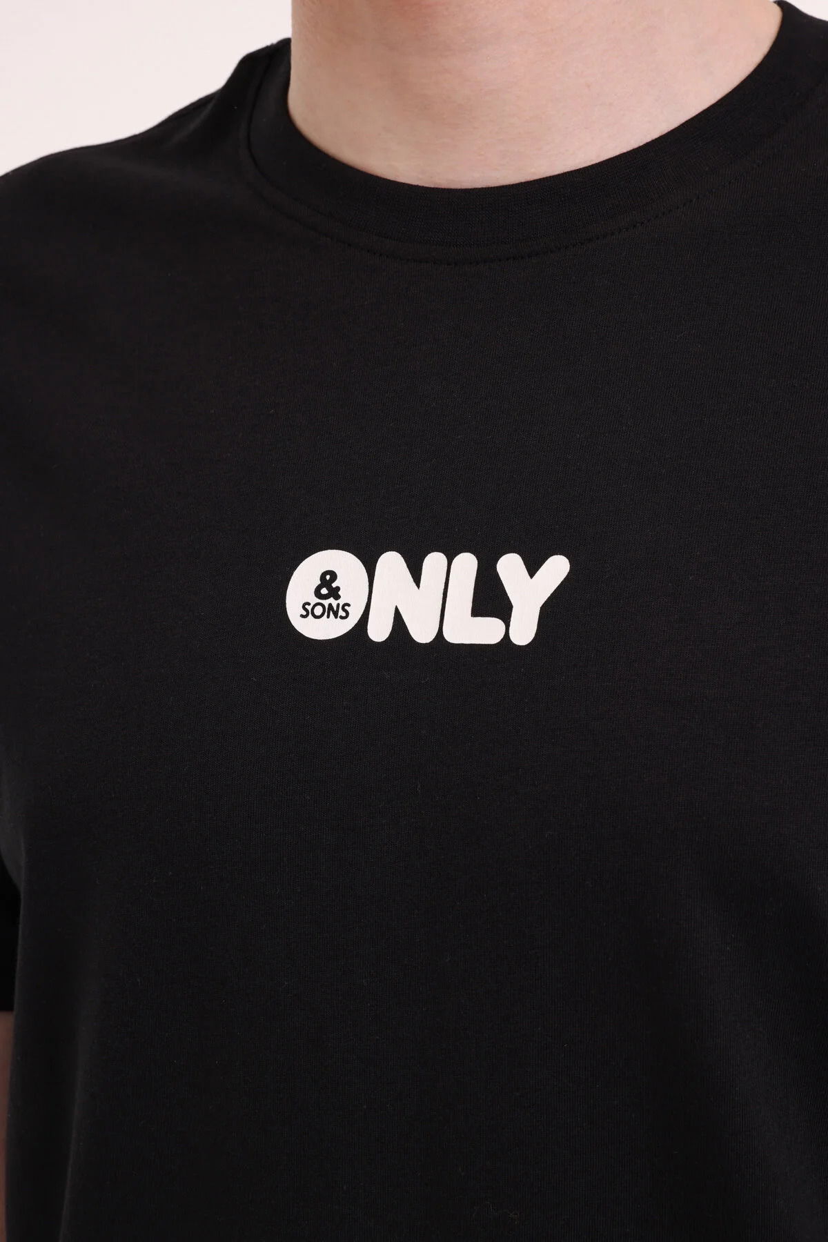 Only & Sons Erkek Onspalm Rahat Kalıp Kısa Kollu %100 Pamuk T-Shirt 22034497 Siyah - 3