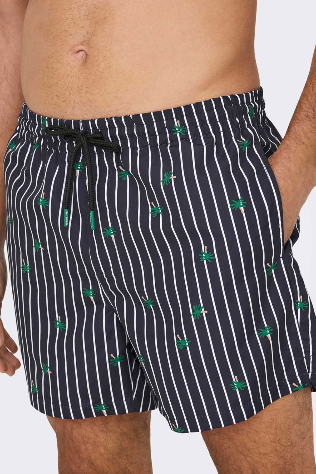 Only & Sons Erkek Onsted Deniz Şortu 22025380 Siyah - 2