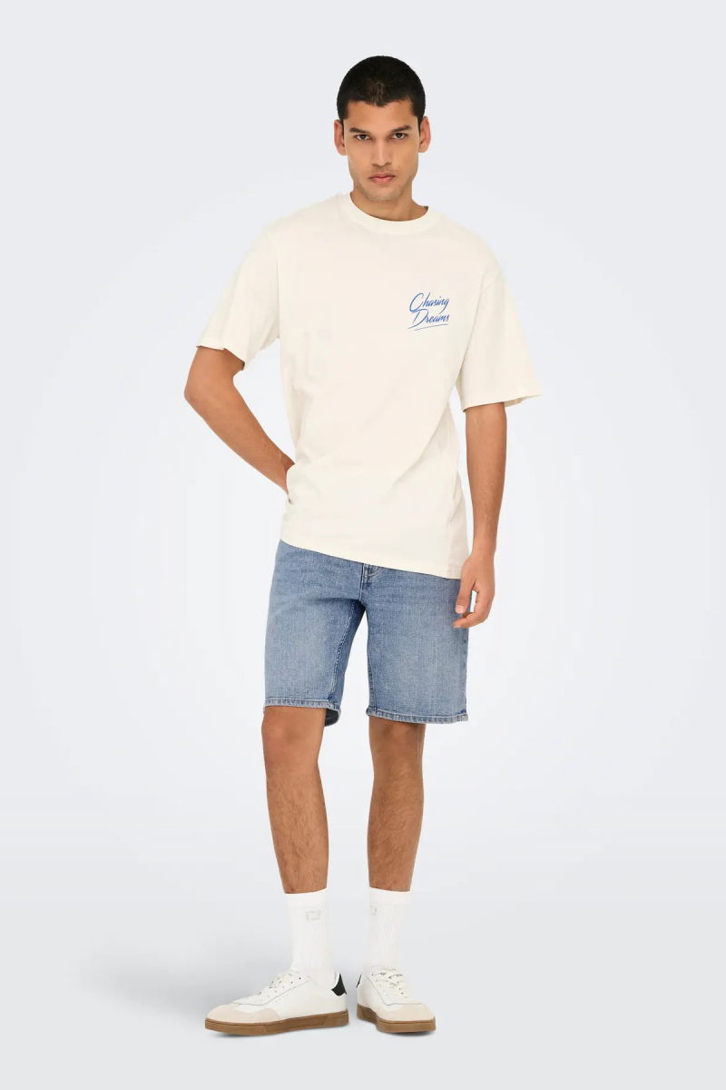 Only & Sons Erkek Onsweft Regular Fit Jean Şort 22032927 Mavi - 2