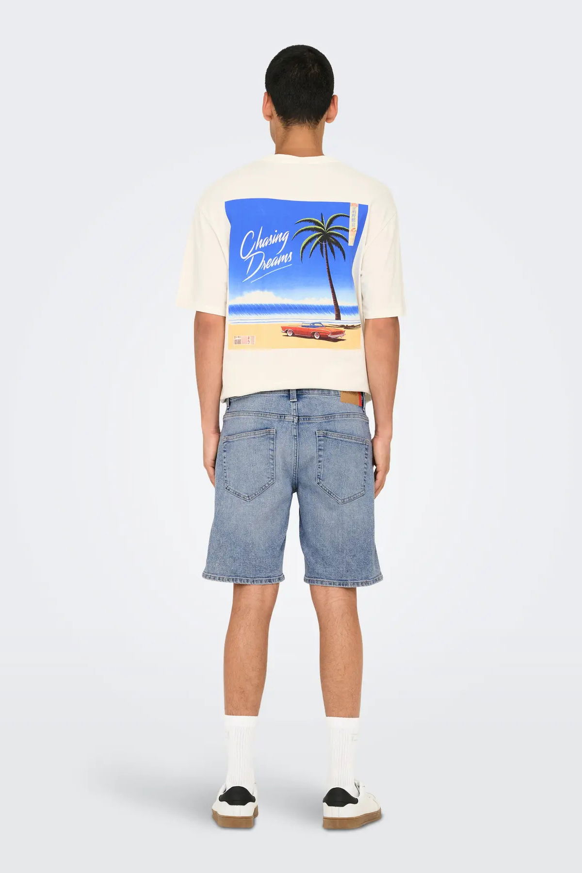 Only & Sons Erkek Onsweft Regular Fit Jean Şort 22032927 Mavi - 4