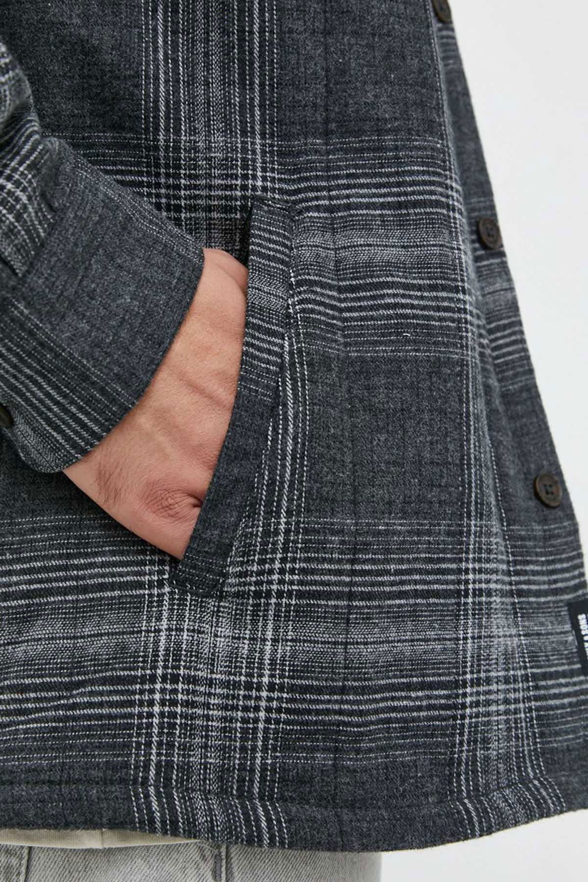 Only & Sons Erkek Onszem Ovr Kapitone Kareli Gömlek 22023584 Antrasit - 4