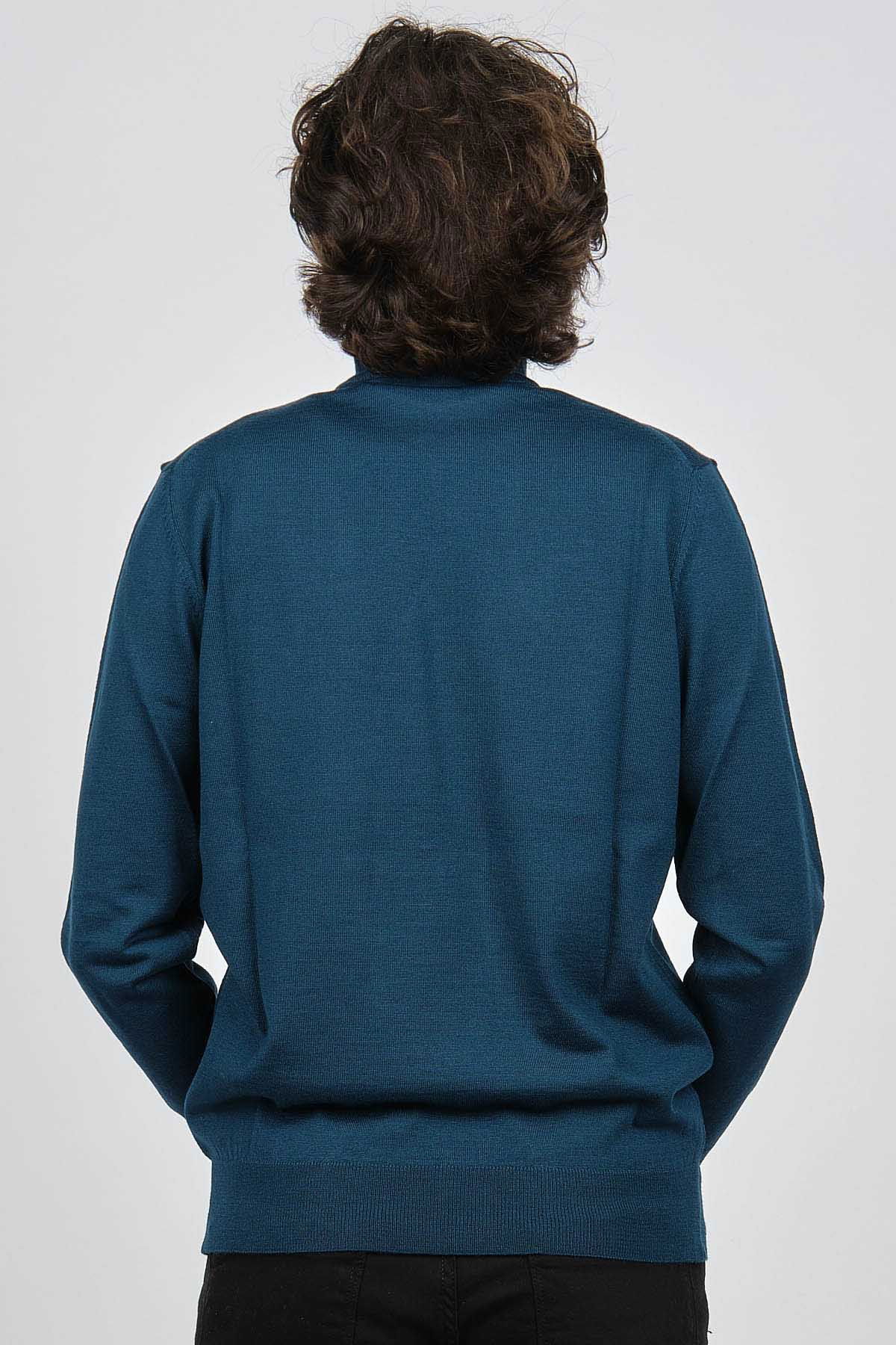 Pave Erkek Yarım Balıkçı Yaka Yün Kazak 4536000 Petrol - 5