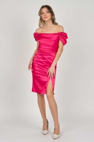 Renk Kadın Straplez Abiye Elbise 5044956 Kırmızı 