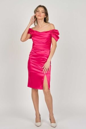 Renk Kadın Straplez Abiye Elbise 5044956 Kırmızı - 2
