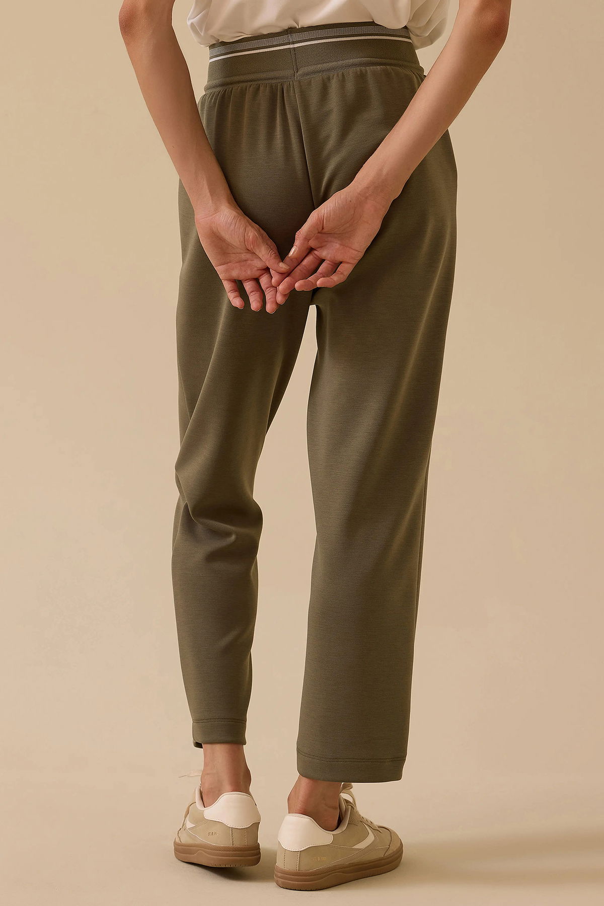 Seçil Kadın Elastik Bel Cepli Pantolon 0031 Haki - 4