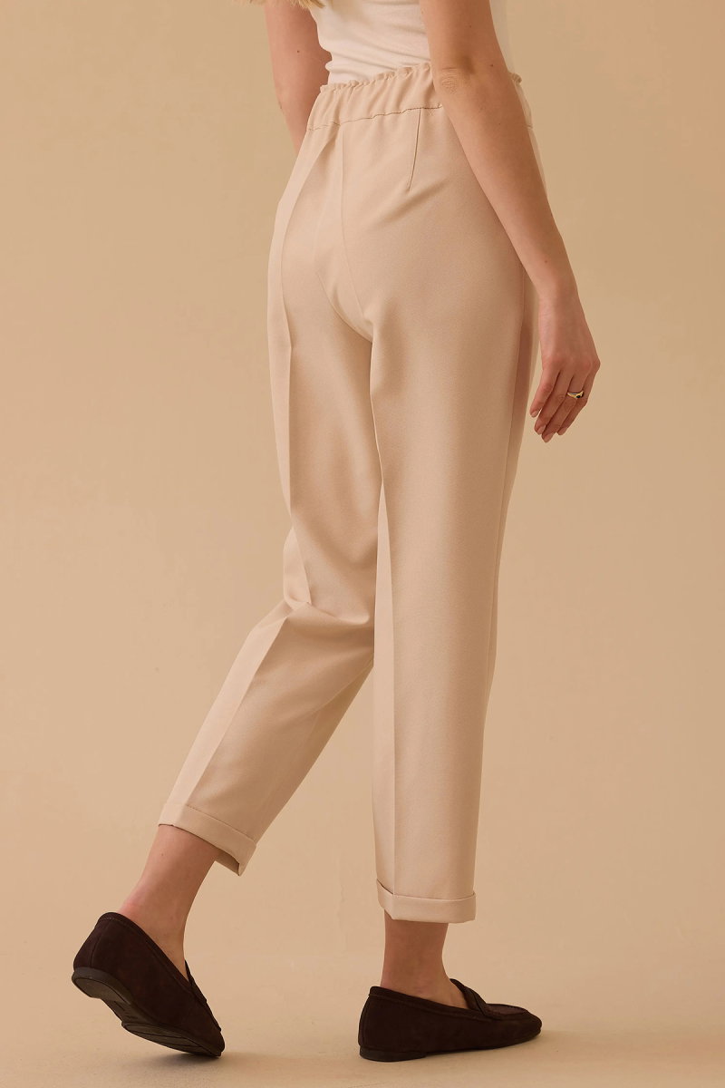 Seçil Kadın Lena Havuç Kesim Bilek Boy Pantolon 0034 Bej - 3
