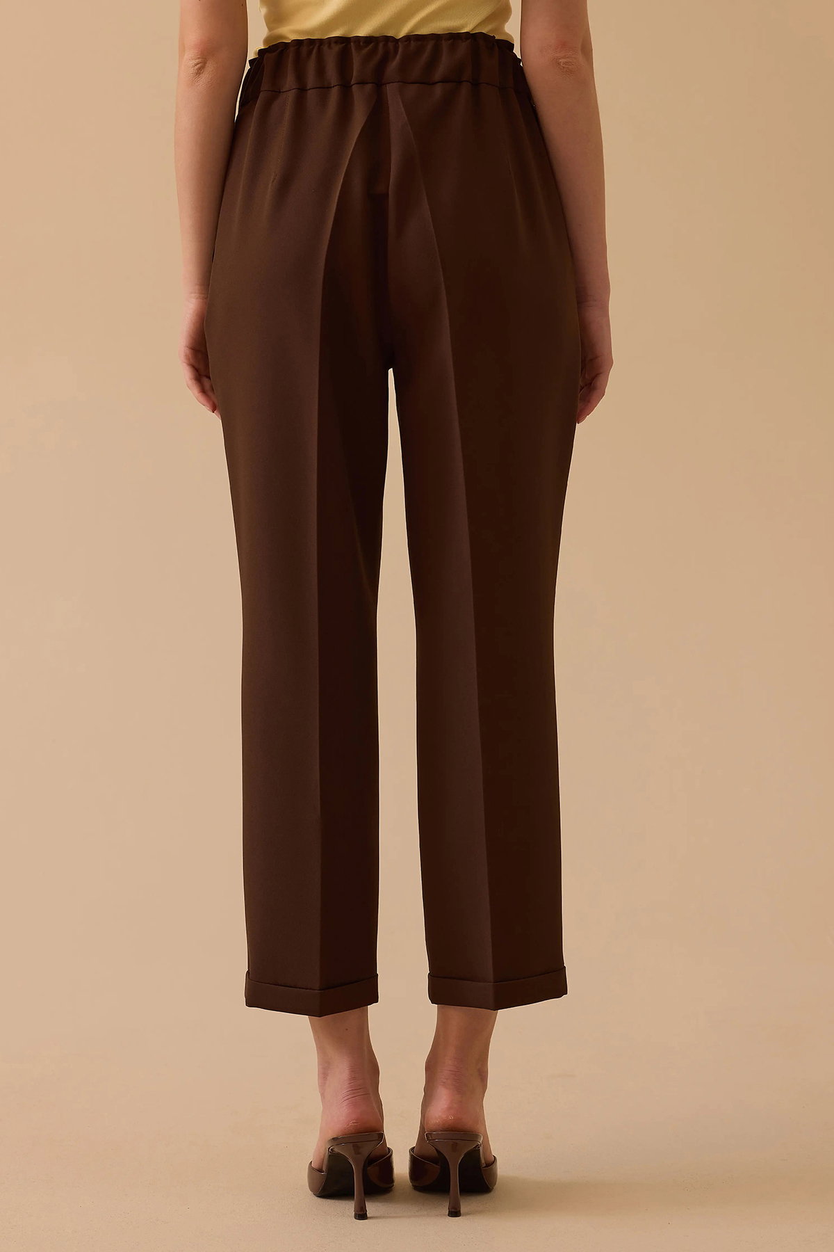 Seçil Kadın Lena Havuç Kesim Bilek Boy Pantolon 0034 Kahverengi - 3