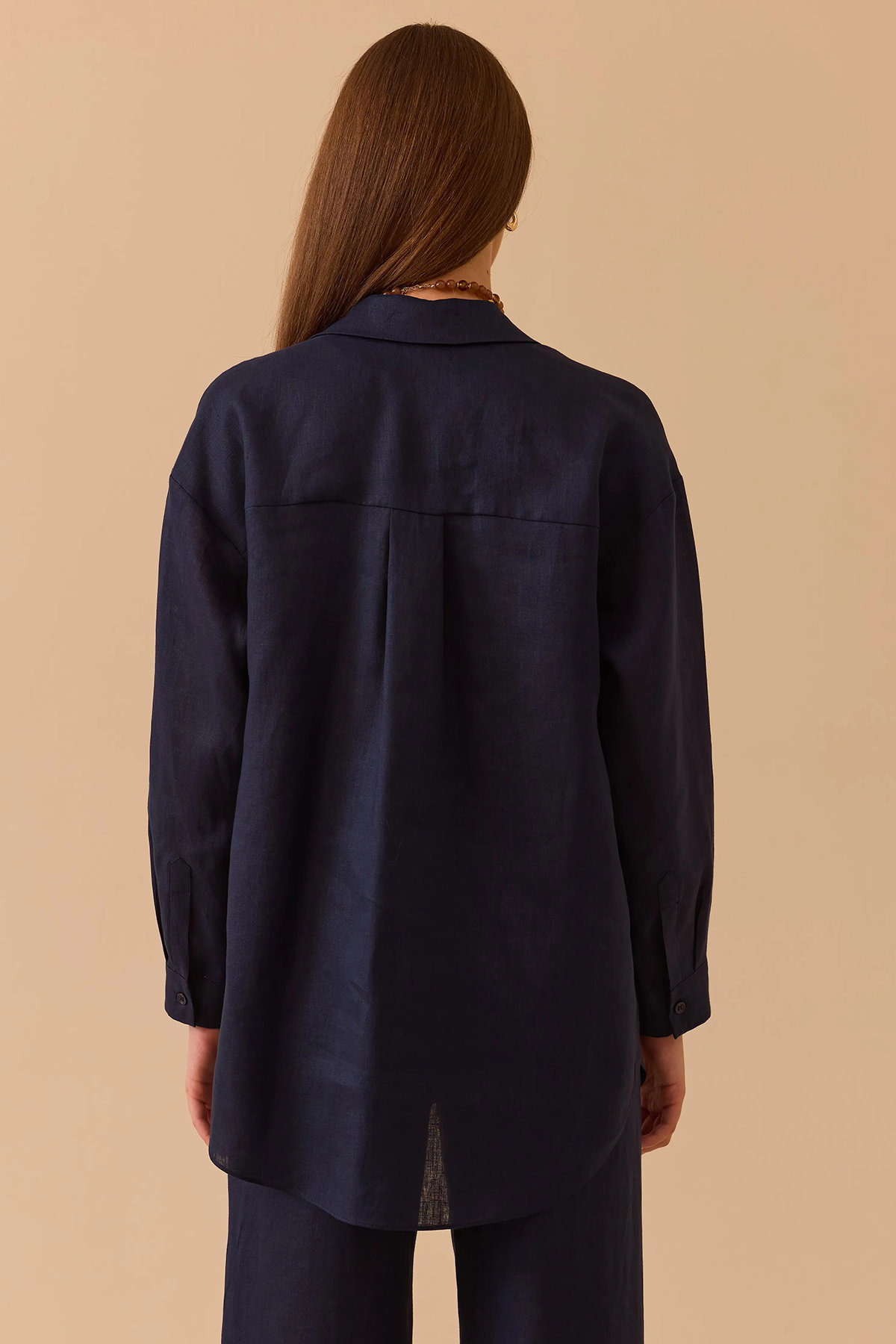 Seçil Kadın Oversize Kesim Gömlek 0036 Lacivert - 4