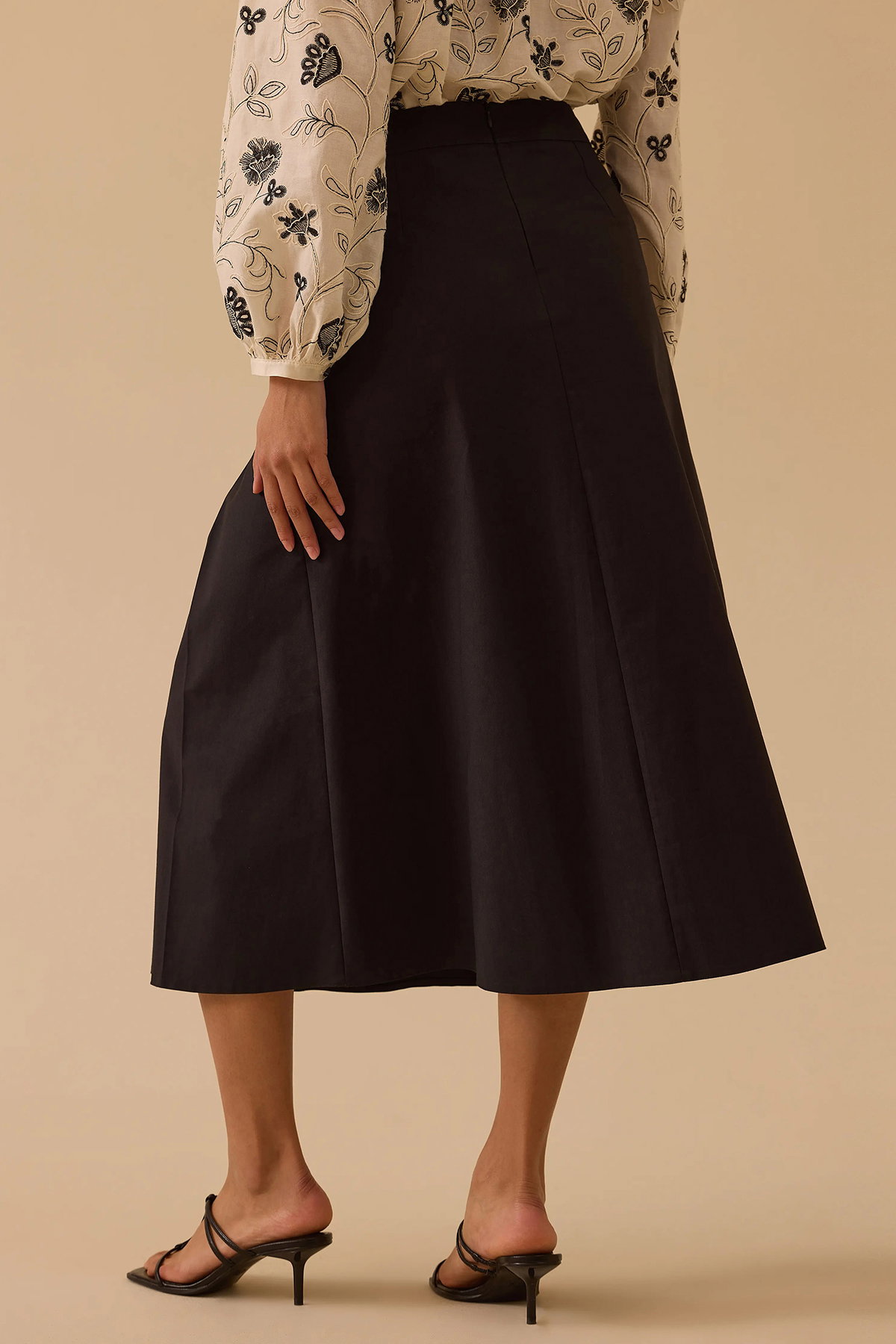 Seçil Kadın Pile Detaylı Cepli Etek 0009 Siyah - 4