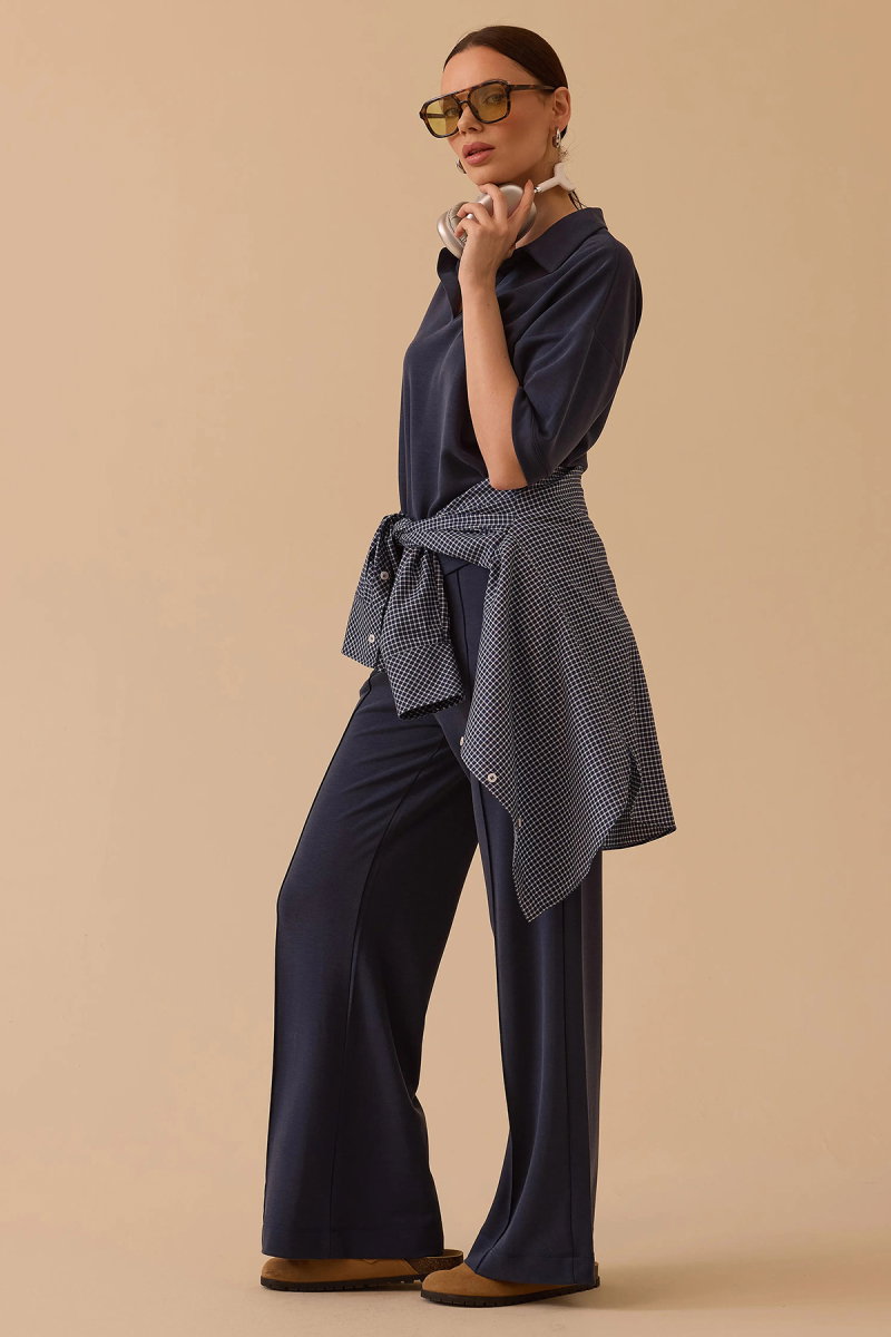 Seçil Kadın Polo Yaka Modal Takım 0002 Lacivert - 3