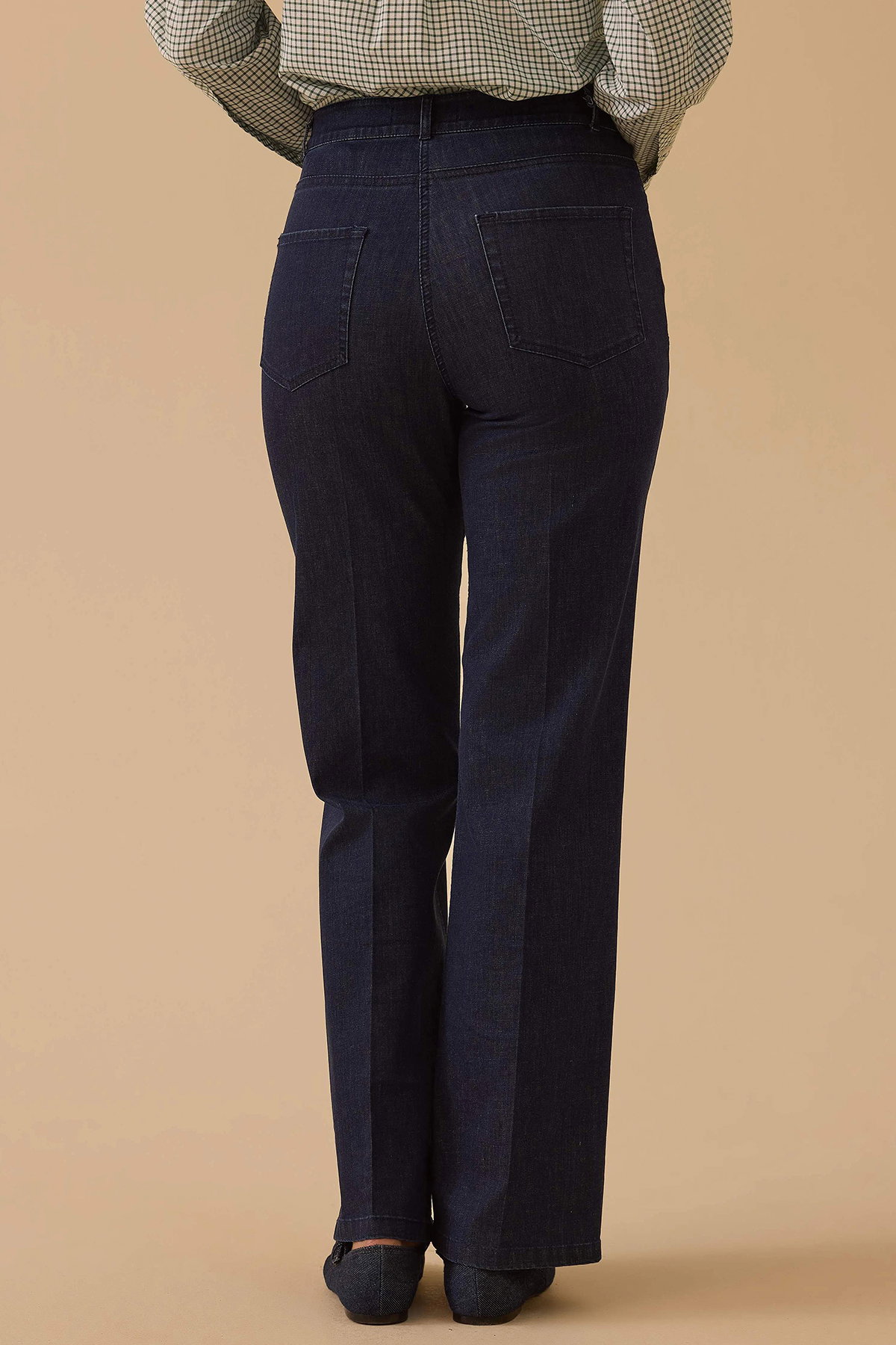 Seçil Kadın Yüksek Bel Boru Paça Denim Pantolon 0001 Lacivert - 3