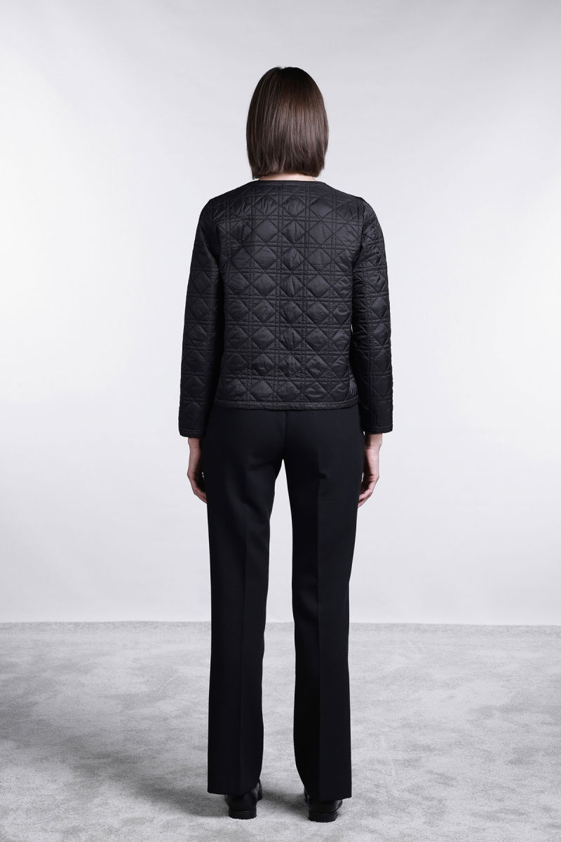 Sempre Kadın Torba Cepli Çift Kumaş Detaylı Hırka 2710 Siyah - 4