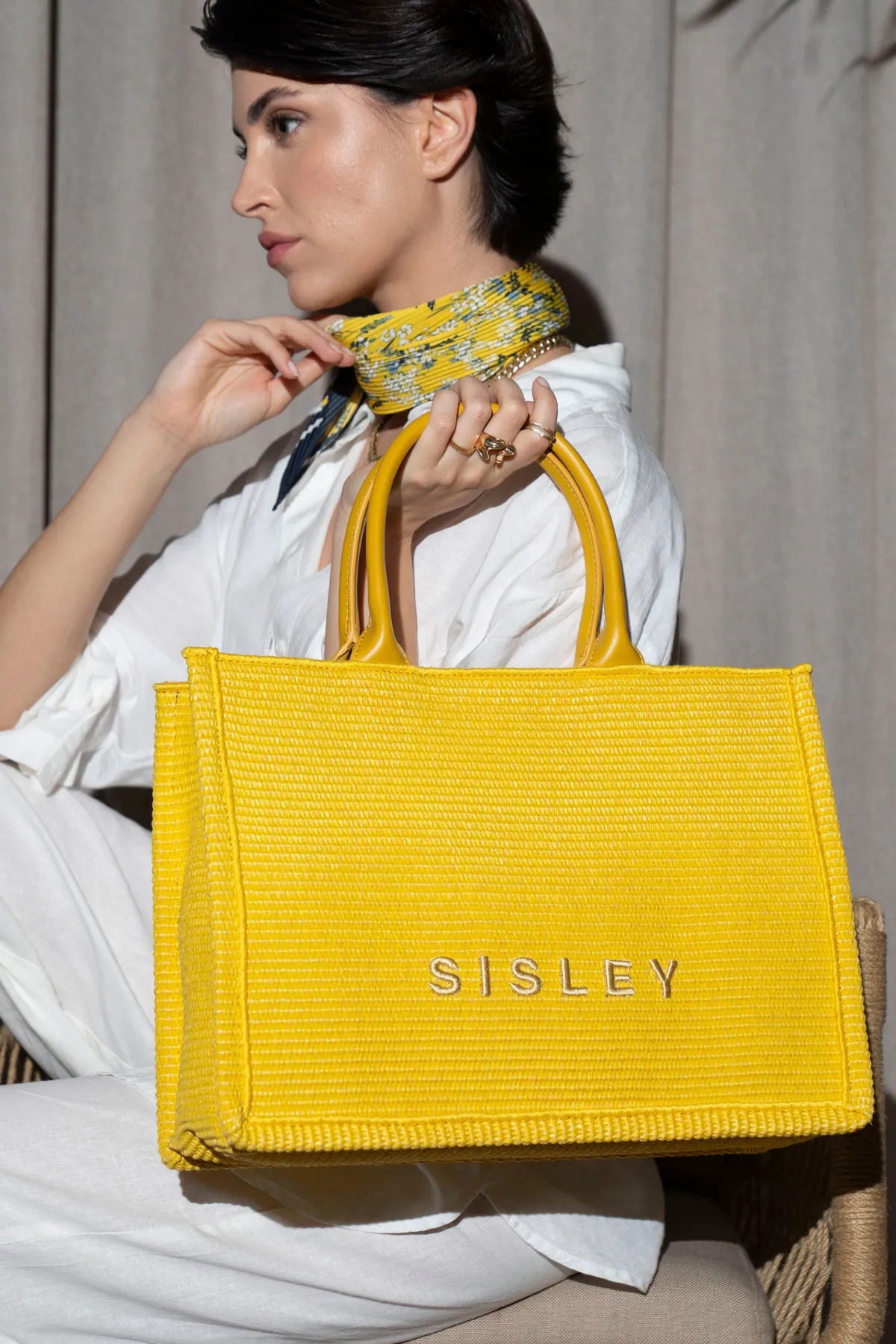 Sisley Kadın El Çantası SLY120 Sarı - 1