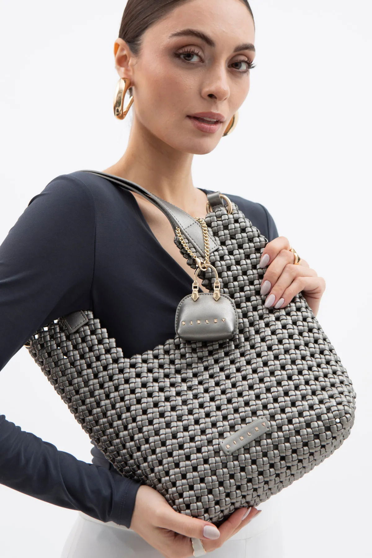 Sisley Kadın Kol Çantası SLY221 Platin - 1