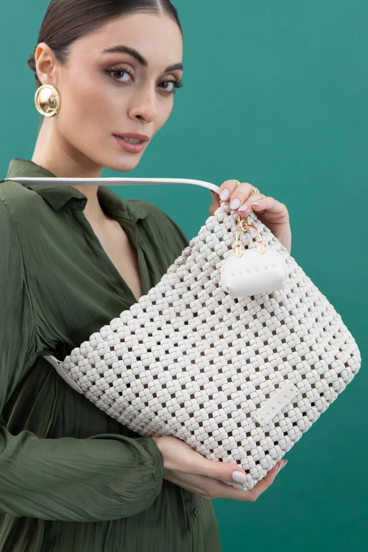 Sisley Kadın Kol Çantası SLY222 Beyaz - 1