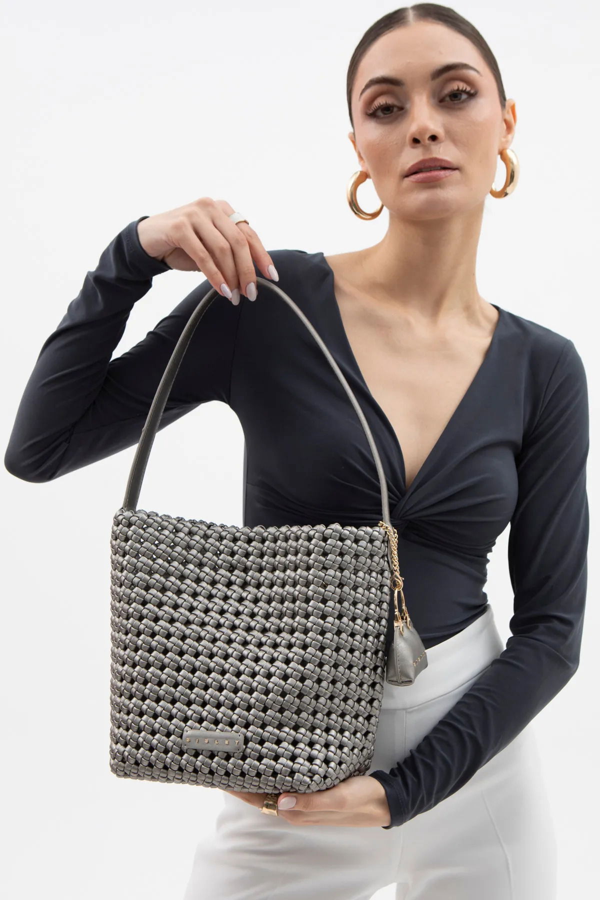 Sisley Kadın Kol Çantası SLY222 Platin - 2