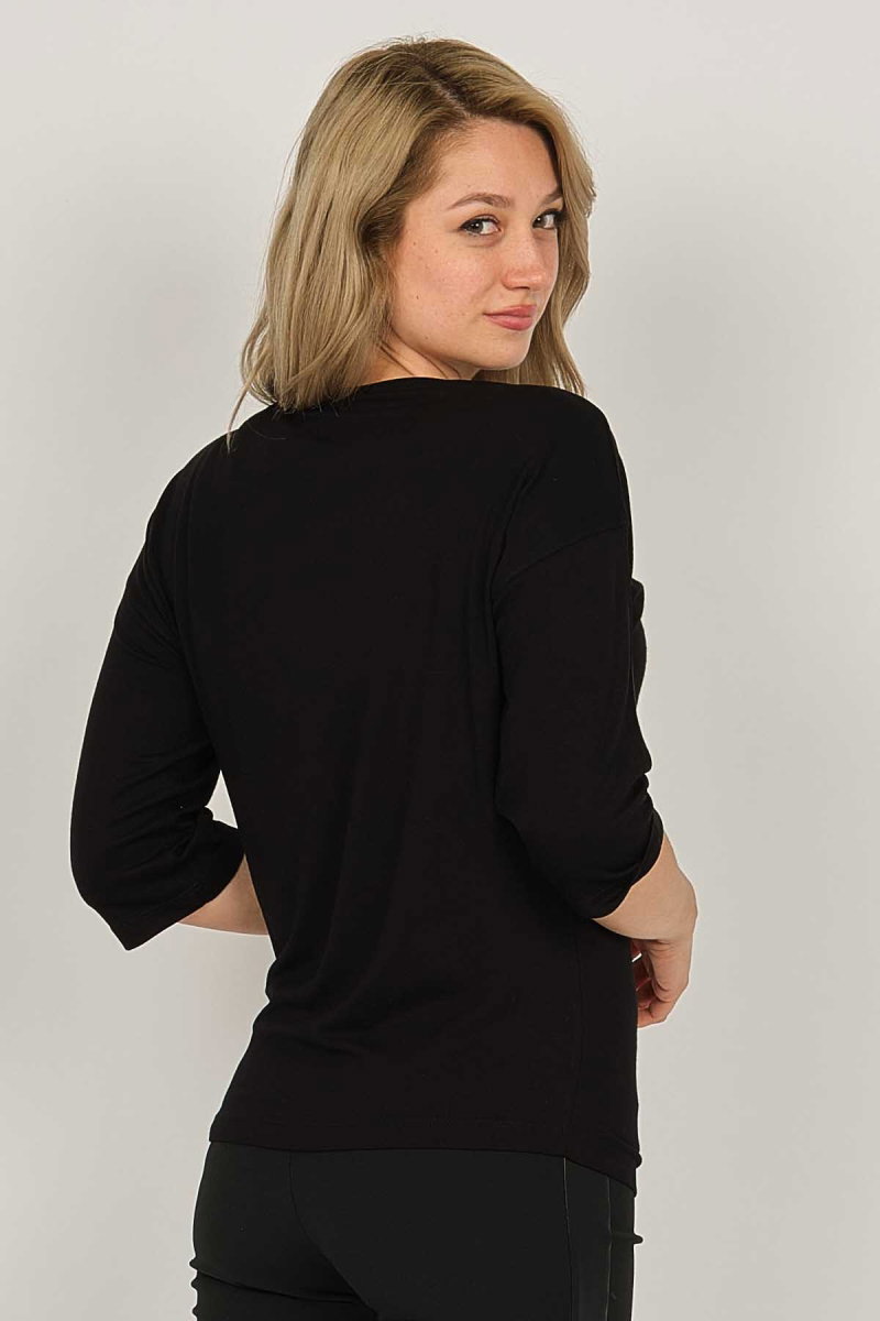 Sistas Kadın Desenli Bluz 6690208 Siyah - 5