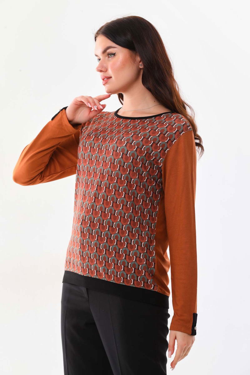 Sistas Kadın Kol Düğme Detaylı Uzun Kol Bluz 23542 Camel - 3