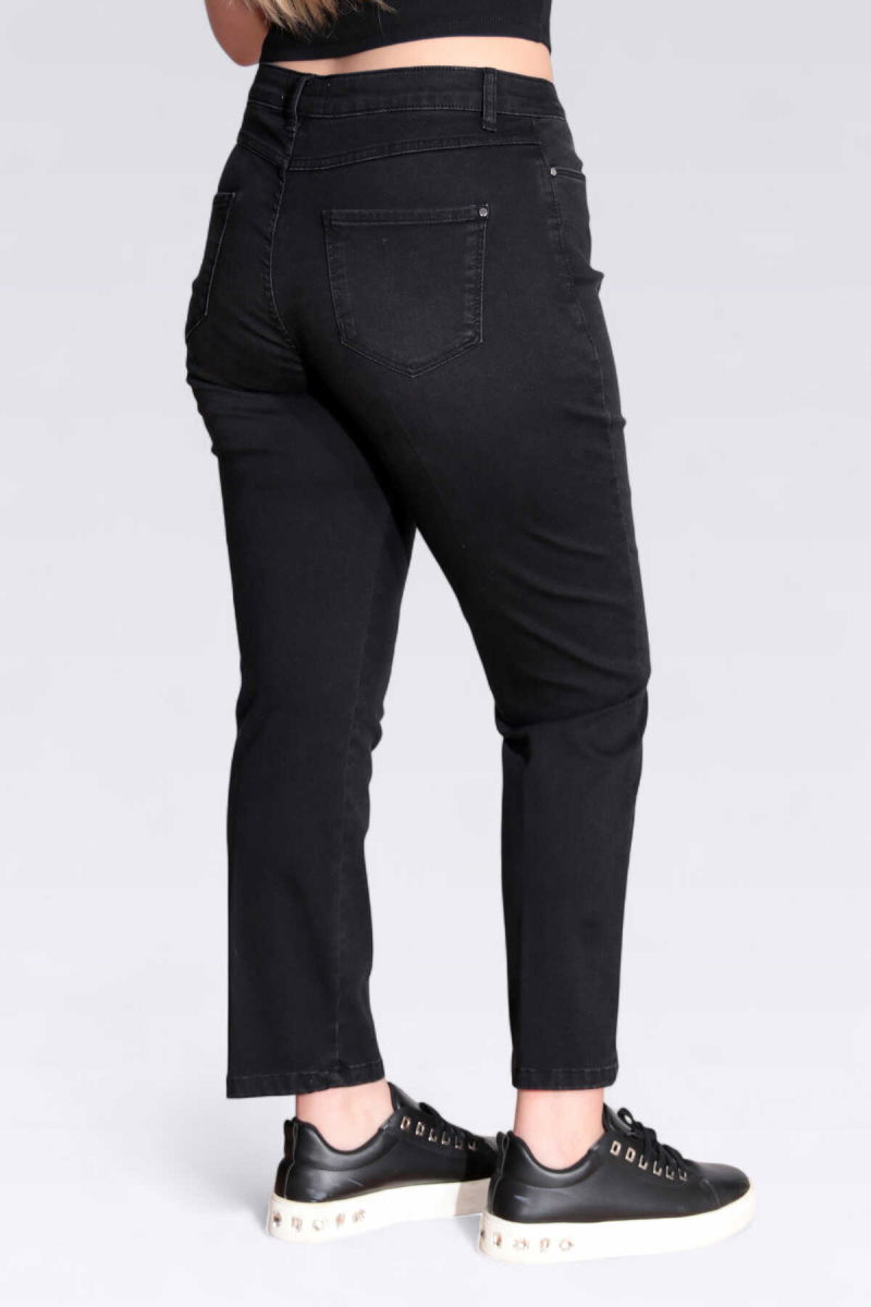 Tolga Saraçoğlu Kadın Dar Paça Bilek Boy Kot Pantolon 30296 Siyah - 4